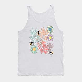 Gerbera, Palms and Bees Tank Top